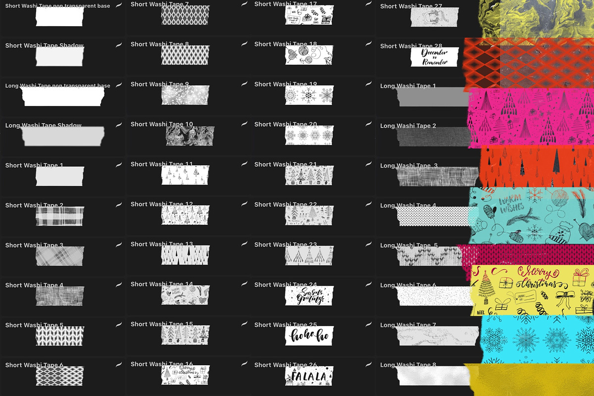 Washi Tape Stamp and Glitter Brushes, a Brush Add-On by OlgaRom (Photo 10 of 13)
