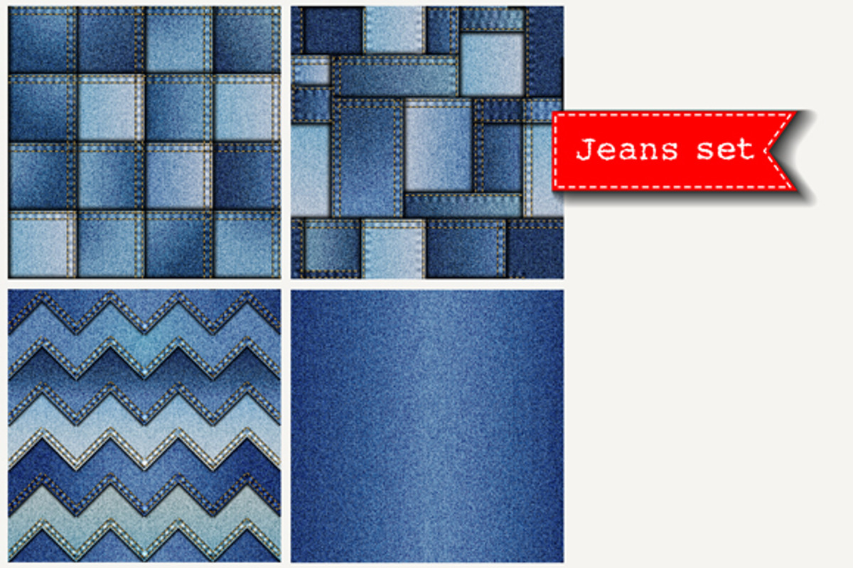 seamless denim patterns, a Pattern Graphic by tkdesign (Photo 1 of 5)