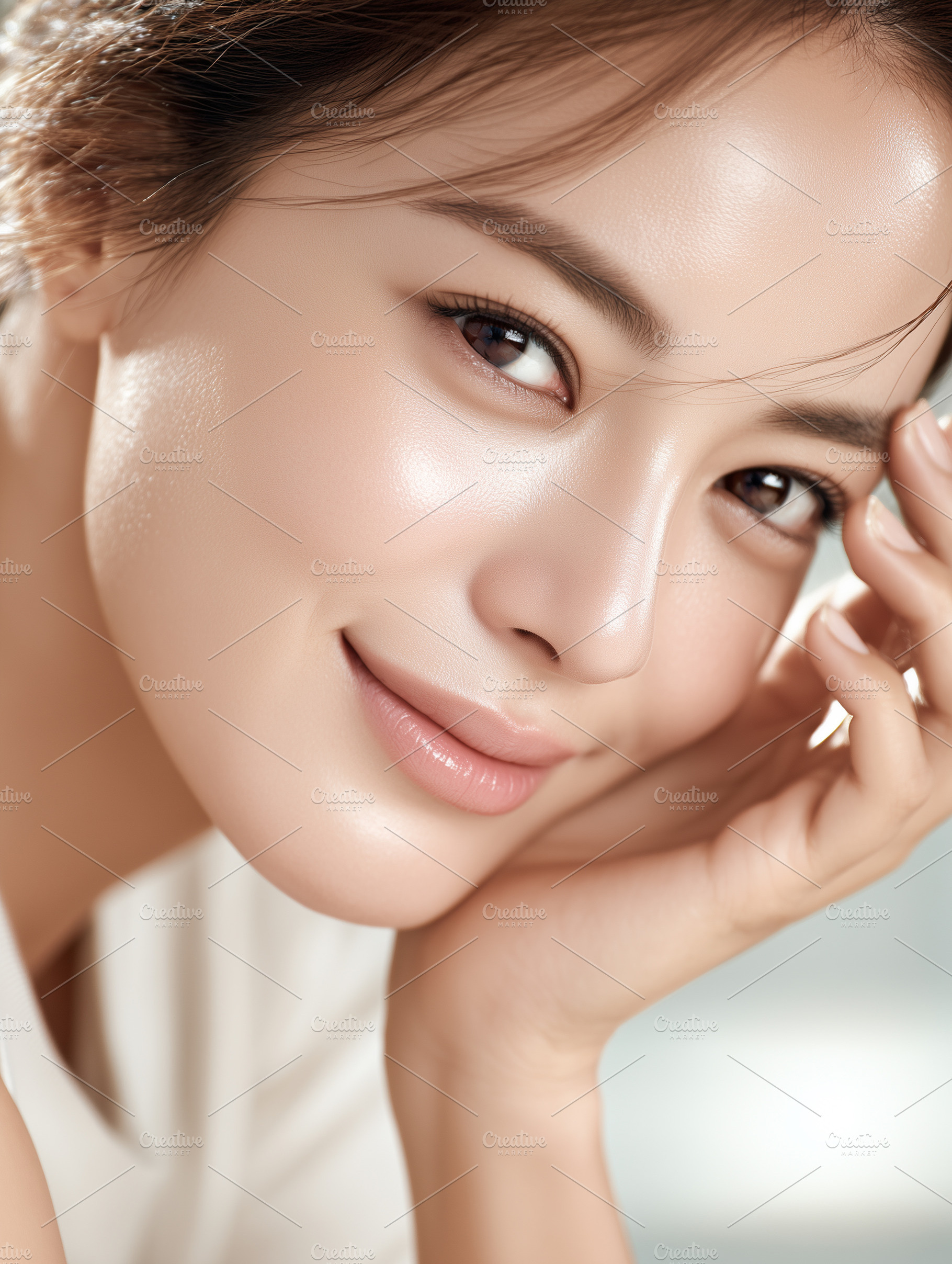 Beauty portrait of a smiling asian, a Beauty & Fashion Photo by MistyDay