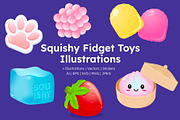 Squishies Fidget Toy Illustrations, an Object Illustration by ThePixelLibrary (Thumbnail 1 of 7)