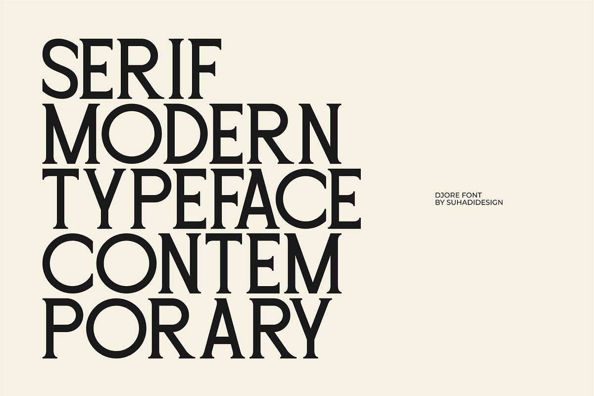Djore - Serif Typeface Minimal Font, a Serif Font by suhadidesign (Photo 2 of 10)