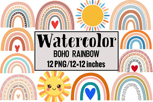 Boho Rainbow, an Illustration by Design Market