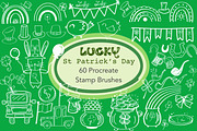 Lucky St Patrick’s Day, procreate, a Brush Add-On by Sense Library (Thumbnail 1 of 8)