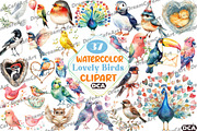 Lovely Birds Clipart Bundle, an Illustration by DreamCafeArt (Thumbnail 1 of 5)