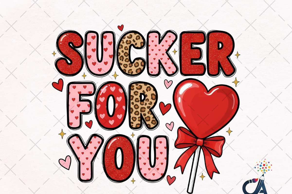 Sucker For You Valentine Png, an Illustration by Creative Art (Photo 1 of 6)