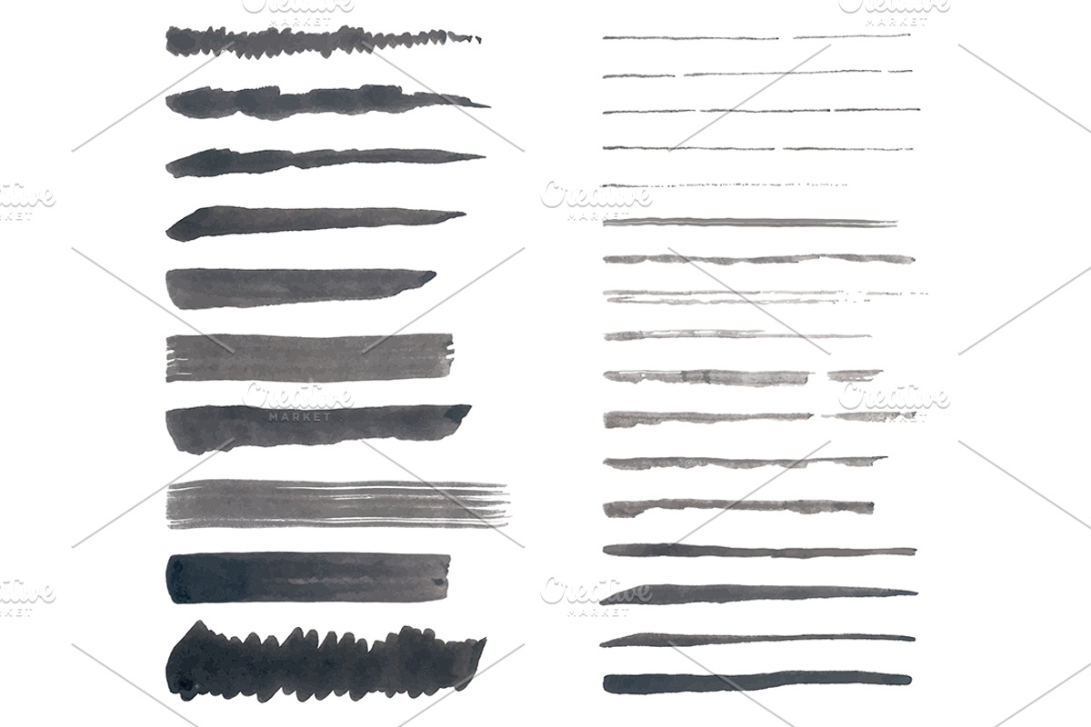 Vector hand drawn ink brush strokes, a Texture Graphic by Paper Cards (Photo 2 of 2)