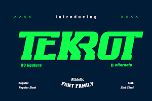 TEKROT | Athletic Font, a Slab Serif Font by twinstd