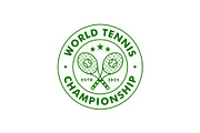 Tennis Sport Emblem Badge Logo, a Branding & Logo Template by Buqancreative (Thumbnail 1 of 4)