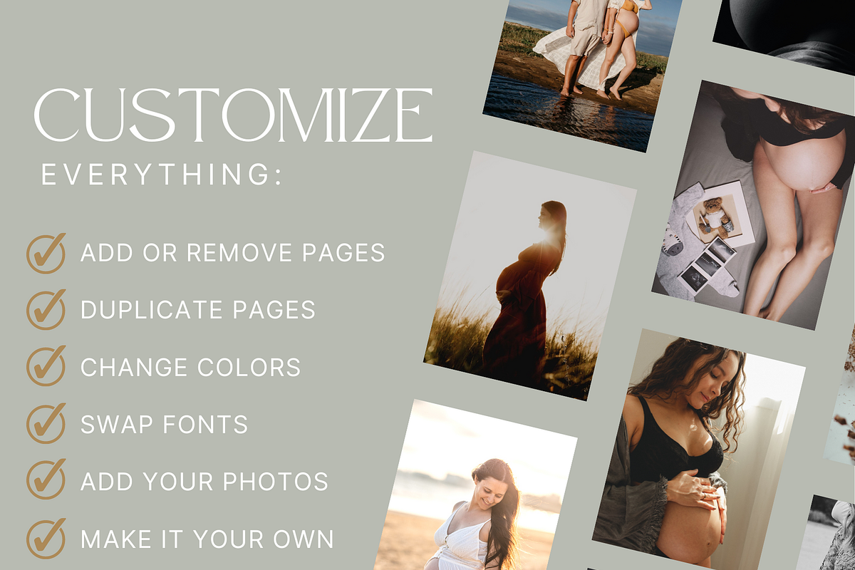 GOLD Maternity Photography Guide, a Magazine Template by Signature Edits (Photo 3 of 11)