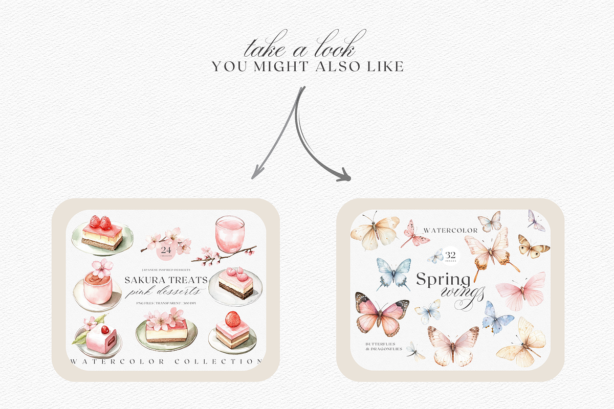 Watercolor Butterflies & Bows, a Decorative Illustration by ThaismotaCreativeCo (Photo 6 of 6)