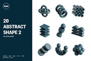 Dark Marble Abstract Shapes 3D Icon, an Object 3D Model by SLAB! Design (Thumbnail 1 of 4)