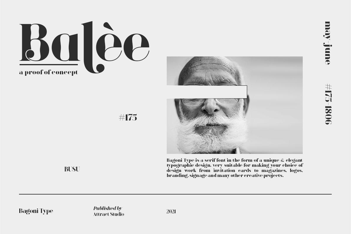 Bagoni Type, a Serif Font by Attract Studio (Photo 14 of 19)