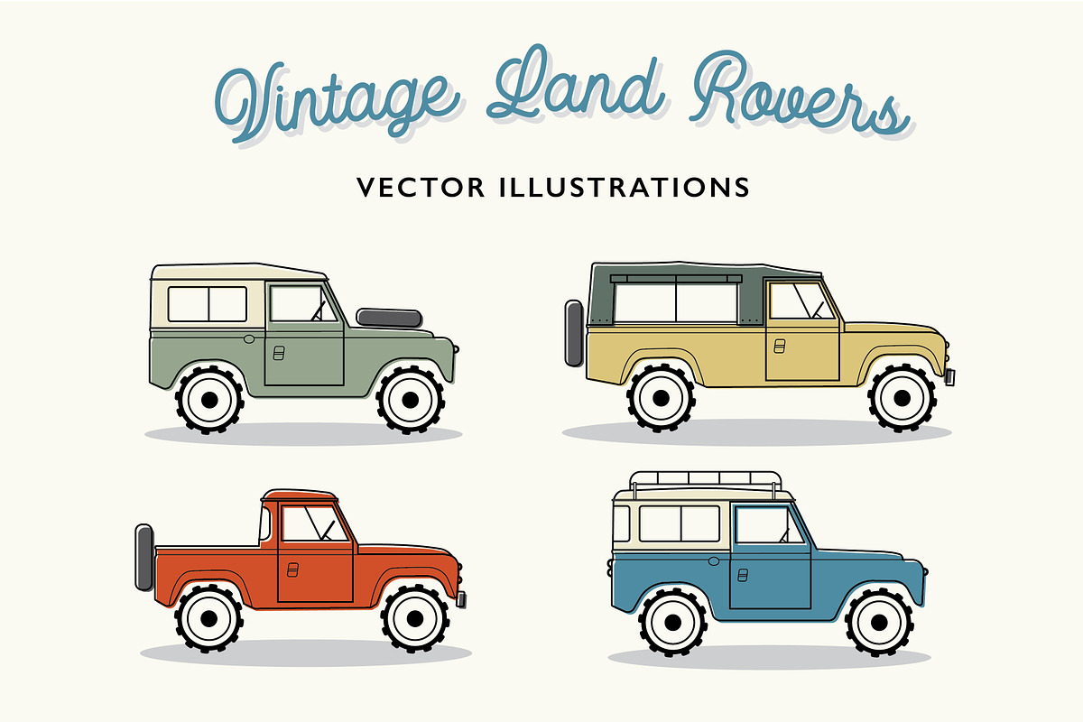 Vintage Land Rover Illustrations, an Illustration by the cabin supply co (Photo 1 of 3)