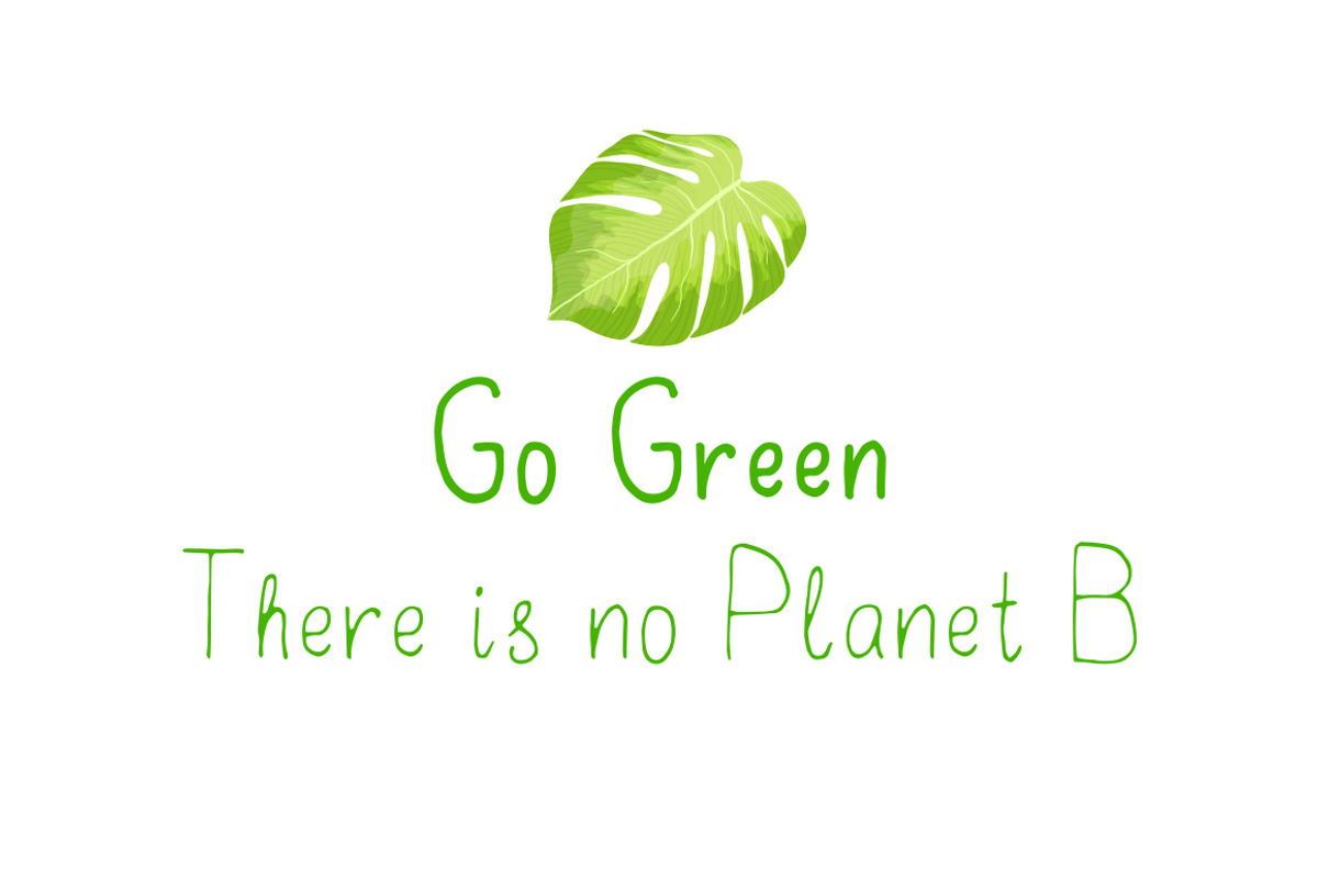 Go Green - handdrawn font preview 6