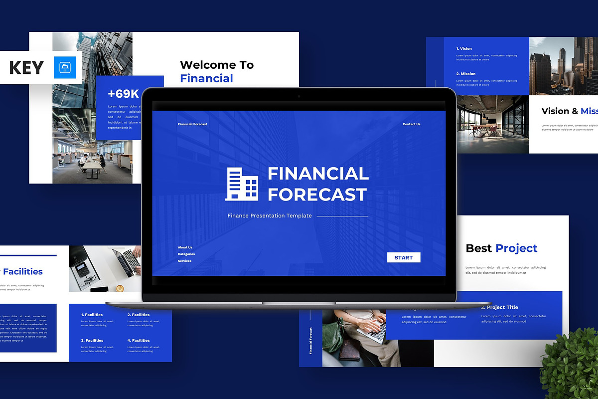 Financial Forecast - Finance Key, a Presentation Template by Deepslide Studio (Photo 1 of 6)