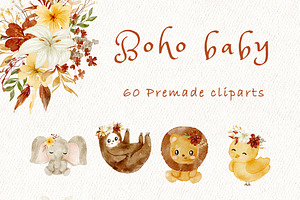 Boho Baby Nursery Clipart