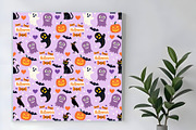 Halloween Gathering Seamless Pattern, a Pattern Graphic by Sharon Schwalbe (Thumbnail 5 of 6)