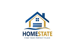 HomeState Real Estate Logo Template, a Branding & Logo Template by SANB