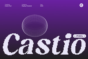 Castio Pixel, a Serif Font by Craft Supply Co.