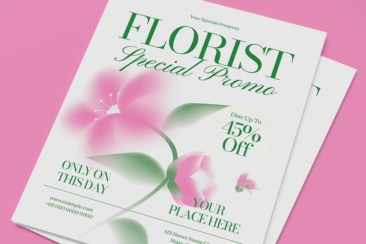 Florist Special Promo Flyer, a Flyer Template by graphicook (Photo 2 of 3)