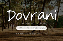 Dovrani | Simple Display Font