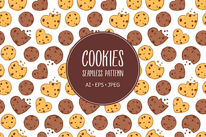 Cookies, biscuits pattern, an Illustration by Cmeree
