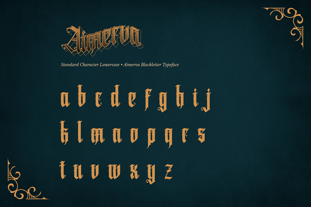 Aimerva, a Blackletter Font by ilhamtaro (Photo 7 of 12)