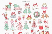 Preppy Coquette Christmas clip-arts, a Seasonal Illustration by @olga.angelloz (Thumbnail 2 of 2)