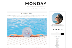 Monday - Pre-made Blogger Template