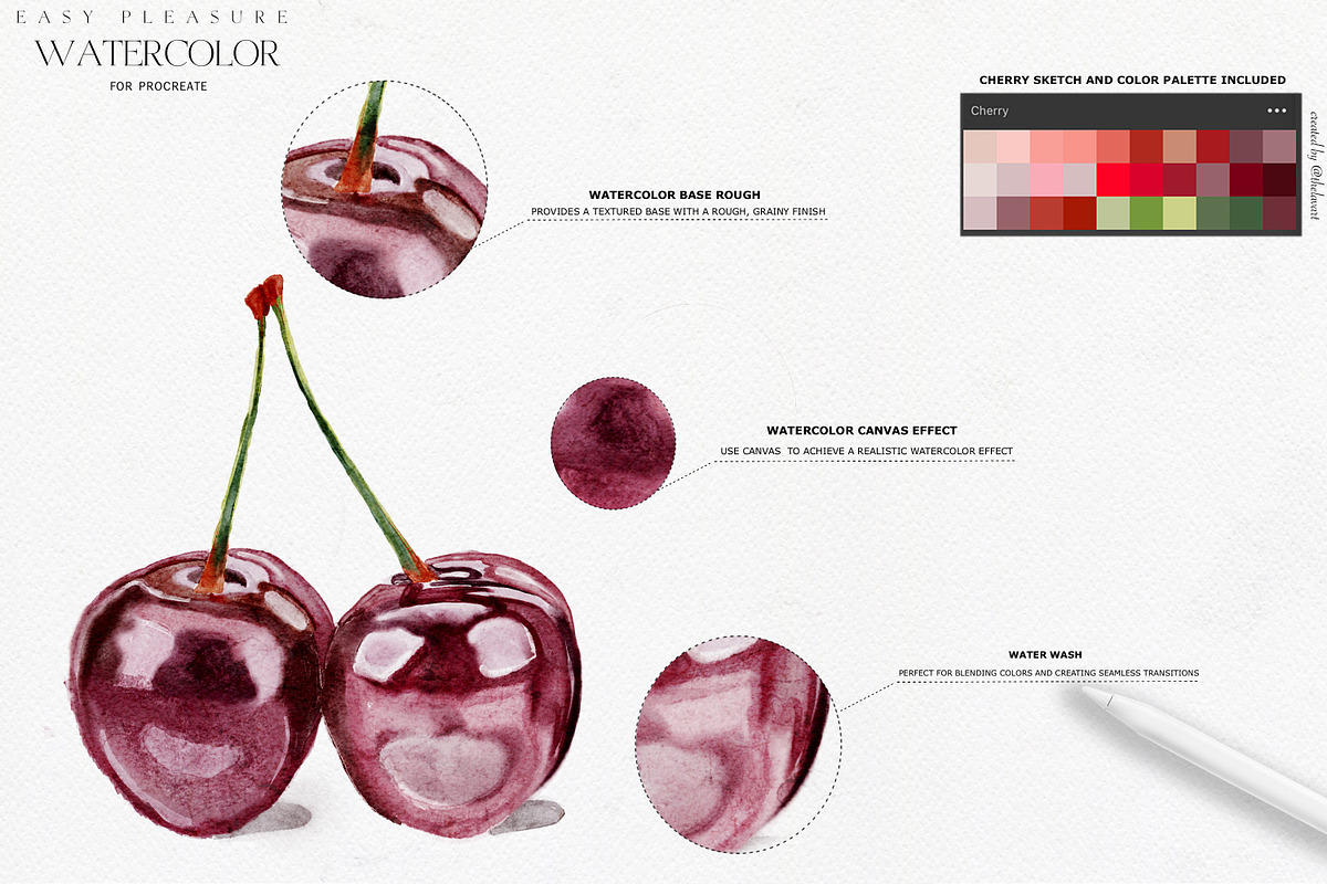 Easy Watercolor Studio for Procreate, a Brush Add-On by Liquid Amethyst Art (Photo 2 of 12)
