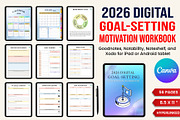 2026 Goal-Setting & Motivativation, a Stationery Template by Designmela01 (Thumbnail 1 of 10)