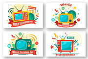 13 World Television Day Illustration, a Technology Illustration by denayunebgt (Thumbnail 2 of 4)