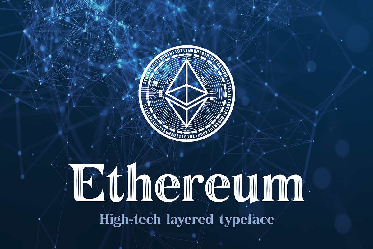 Ethereum font, a Symbol Font by Fractal fonts & graphics (Photo 1 of 3)