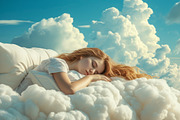 Sleeping in the clouds. 63 images, a Person Illustration by Handmadefont (Thumbnail 9 of 13)