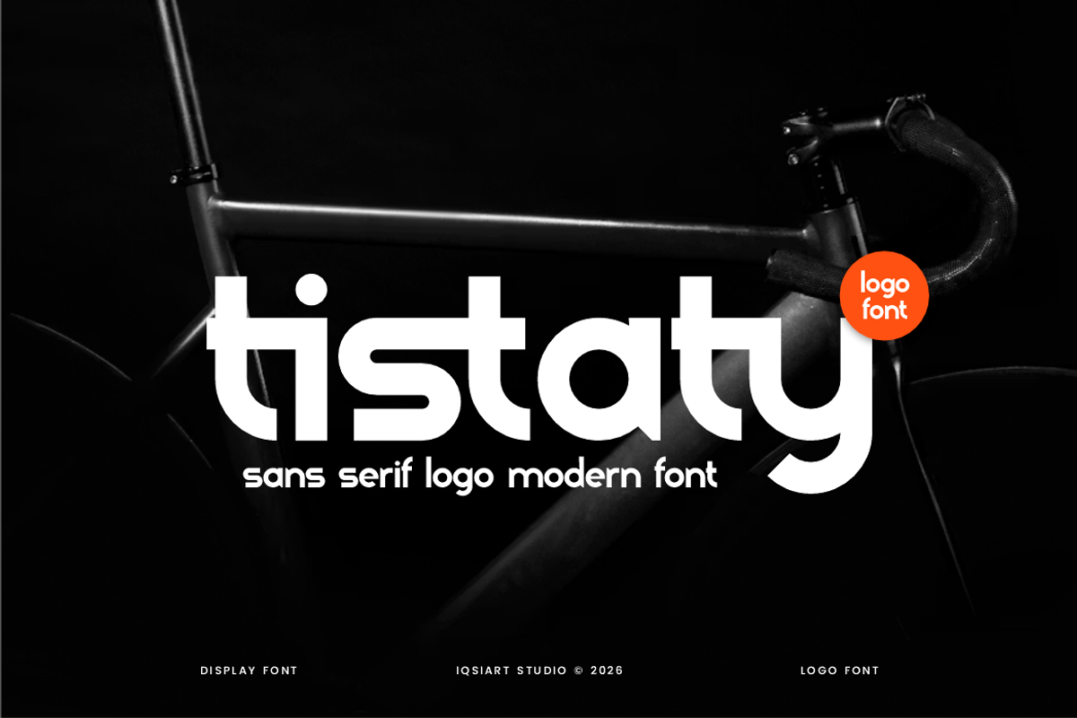 Tistaty - Ligatures Logo Font, a Sans Serif Font by Iqsiart Studio (Photo 1 of 8)