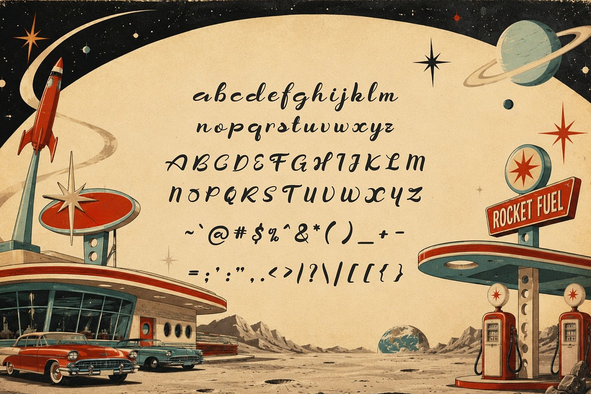 Foxed & Inked - 1950's Script Type, a Script Font by HipFonts (Photo 5 of 8)