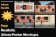 Urban Outdoor Poster Mockup Bundle 4, a Print Template by Harrison Bruhn x MockMe (Thumbnail 1 of 12)