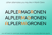 Marlin Sans SQ Upright Italic+Slant, a Font by FontMesa (Thumbnail 8 of 10)