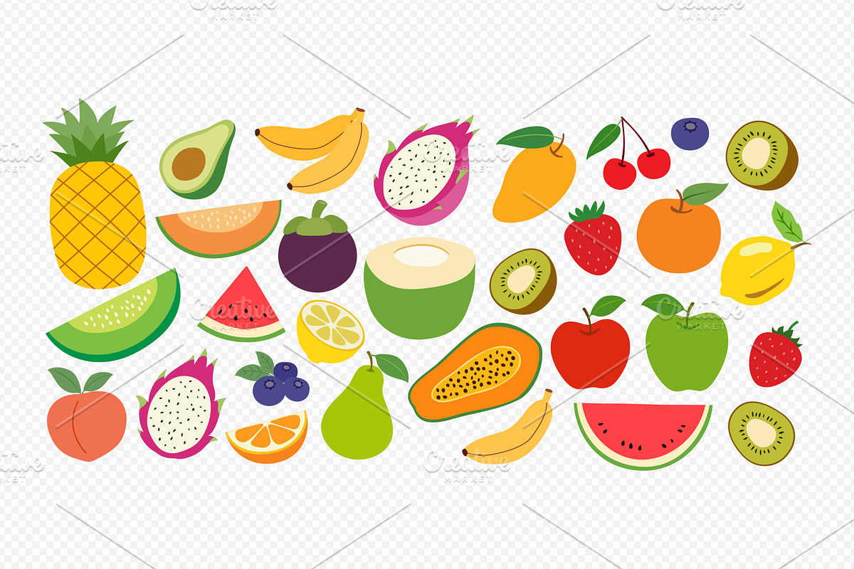 Summer Fruits Illustration, a Food Illustration by kaisorn (Photo 3 of 3)