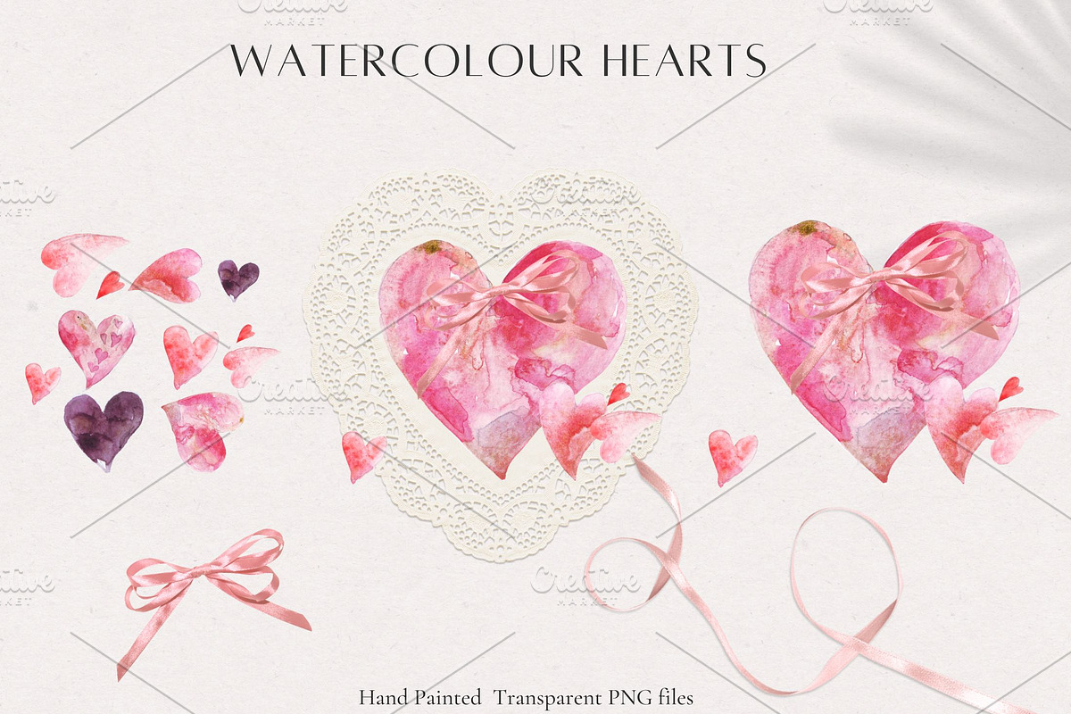 Valentine Hearts Collection, an Object Illustration by Alisa Mikibith Art (Photo 5 of 9)
