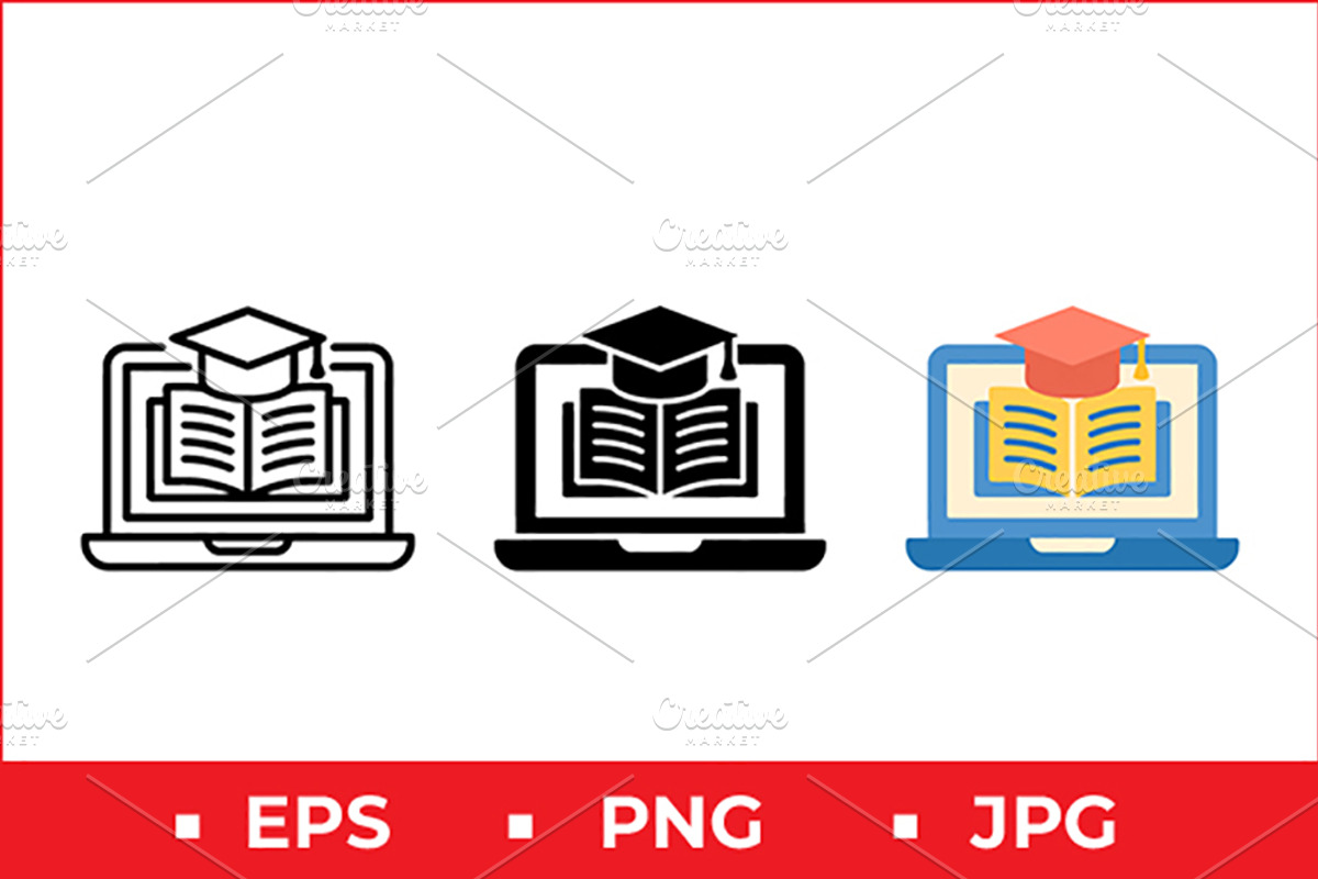 E-Learning Vector Icons, a Solid Icon by Artonix (Photo 1 of 2)