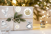 Christmas vintage stickers bundle, an Illustration by Wild Muse (Thumbnail 3 of 4)
