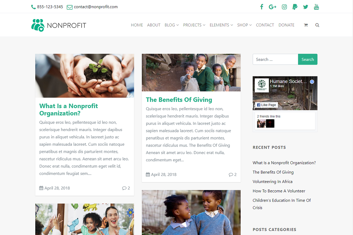 Nonprofit Charity WordPress Theme, a WordPress Template by Visualmodo (Photo 10 of 23)