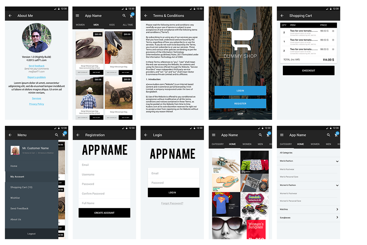 Pricent : A Truly Material Designed, an UI Kit Template by Saif71 - Shop (Photo 2 of 2)