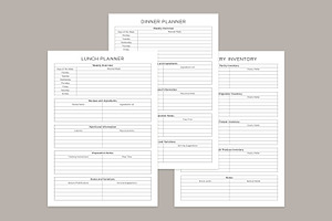 Meal Planning Pages Set V-01