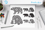 Bear Mandala SVG, Mama & Baby Bear., an Illustration by Doodle Cloud Studio (Thumbnail 1 of 6)