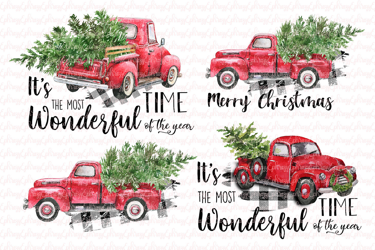 Christmas truck. Sublimation, an Illustration by EphrazyGraphics (Photo 1 of 3)