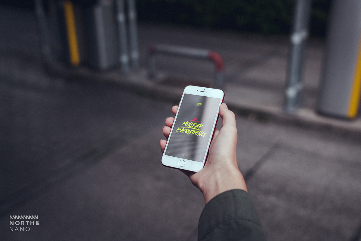 iPhone7 RED PSD Mockups, an iPhone Mockup by North&Nano (Photo 12 of 12)
