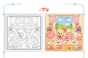 Cozy Introvert Girl Coloring Book, a Person Illustration by Coco Bloom (Thumbnail 6 of 8)