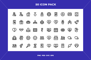 Dating app icons, an Icon by Wencory